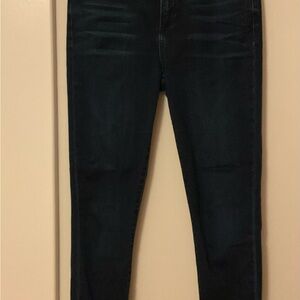 Joe’s dark blue skinny jeans